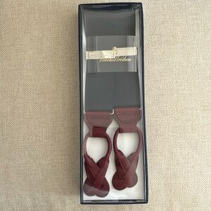 NEW! Brooks Brothers navy/brown suspenders